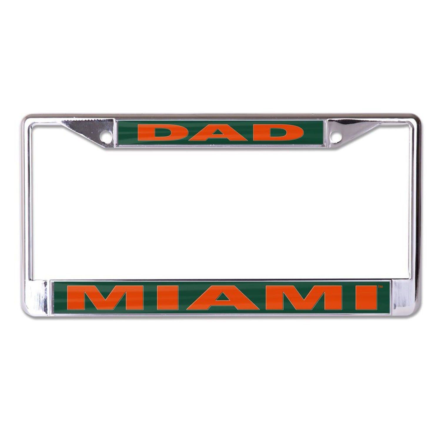 WinCraft University of Miami Dad Silver License Plate Frame
