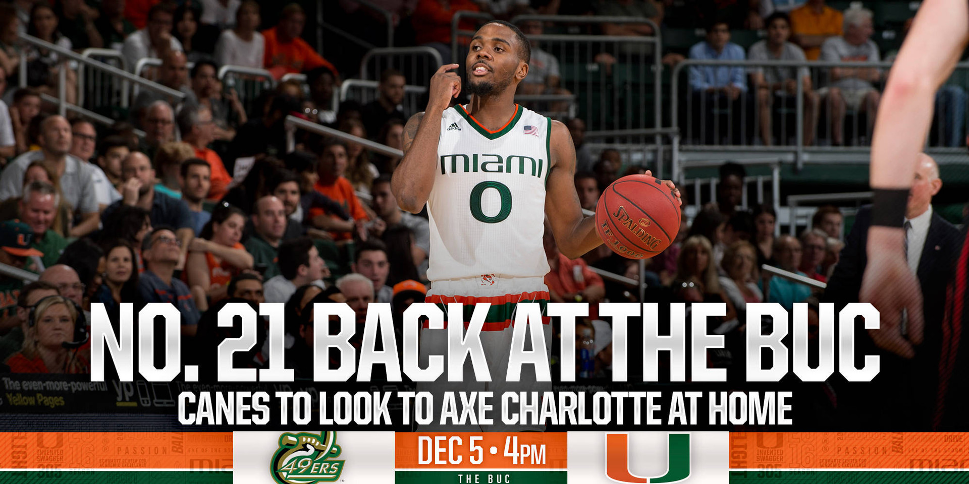 Game Day: #21 Miami vs. Charlotte - Dec. 5