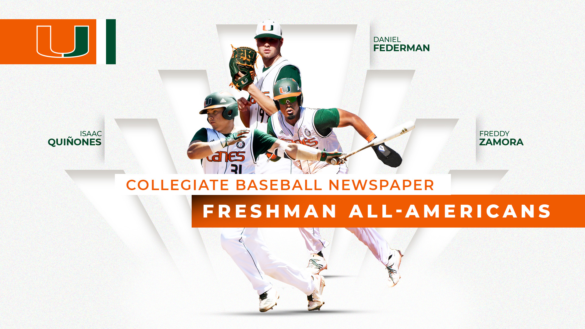 Three Hurricanes Named Freshman All-Americans