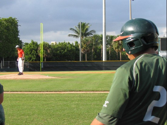Scott Lawson looks on at the Orange-Green World Series Wednesday afternoon at Alex Rodriguez Park.