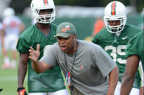 LB coach Micheal Barrow 