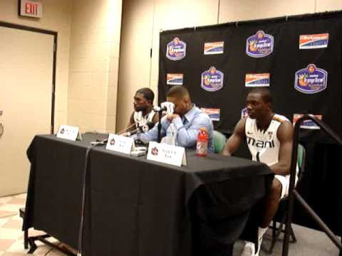 12/18/10 -- Coach Haith, Malcolm Grant & Durand Scott Postgame