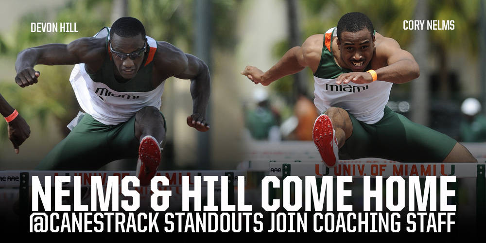 Cory Nelms and Devon Hill Join UM Track Staff