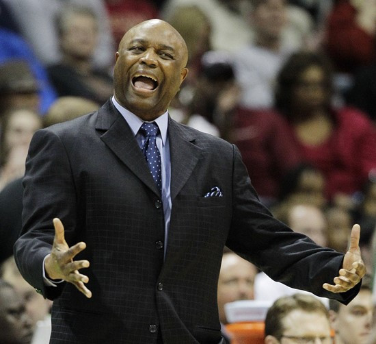 Florida State head coach Leonard Hamilton watches play against Miami during the first half of an NCAA college basketball game in the quarterfinals of...