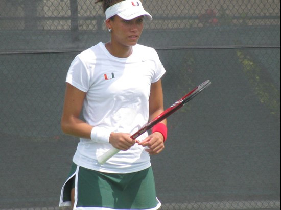 Danielle Mills Saturday at the Neil Schiff Tennis Center.