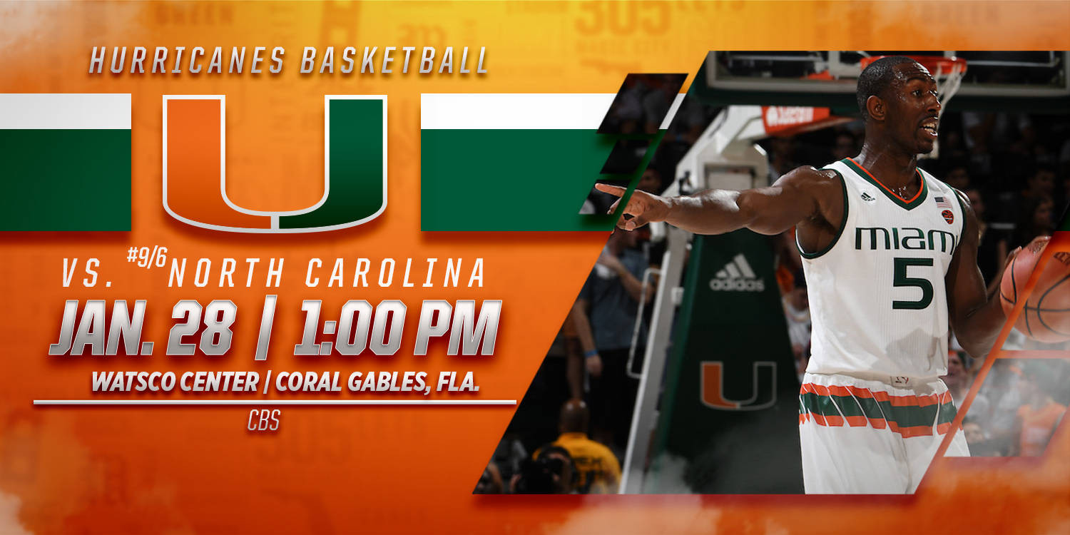 Game Day: Miami vs. No. 9/6 UNC - Jan. 28