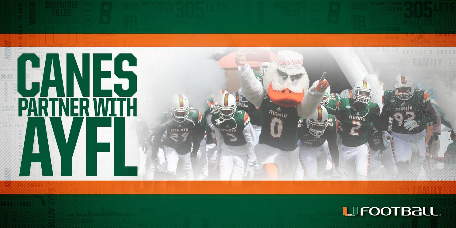 Miami Football to Partner with the American Youth Football League