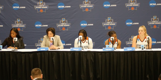 @CanesWBB Postgame Presser | NCAA Tournament | 03.18.17