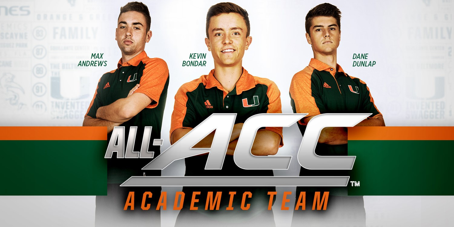 Trio of Canes on All-ACC Academic Team