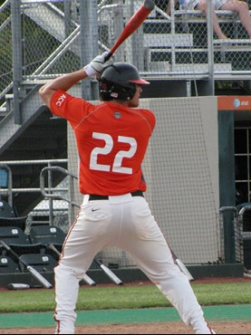 Chris Pelaez at the Orange-Green World Series on Monday.