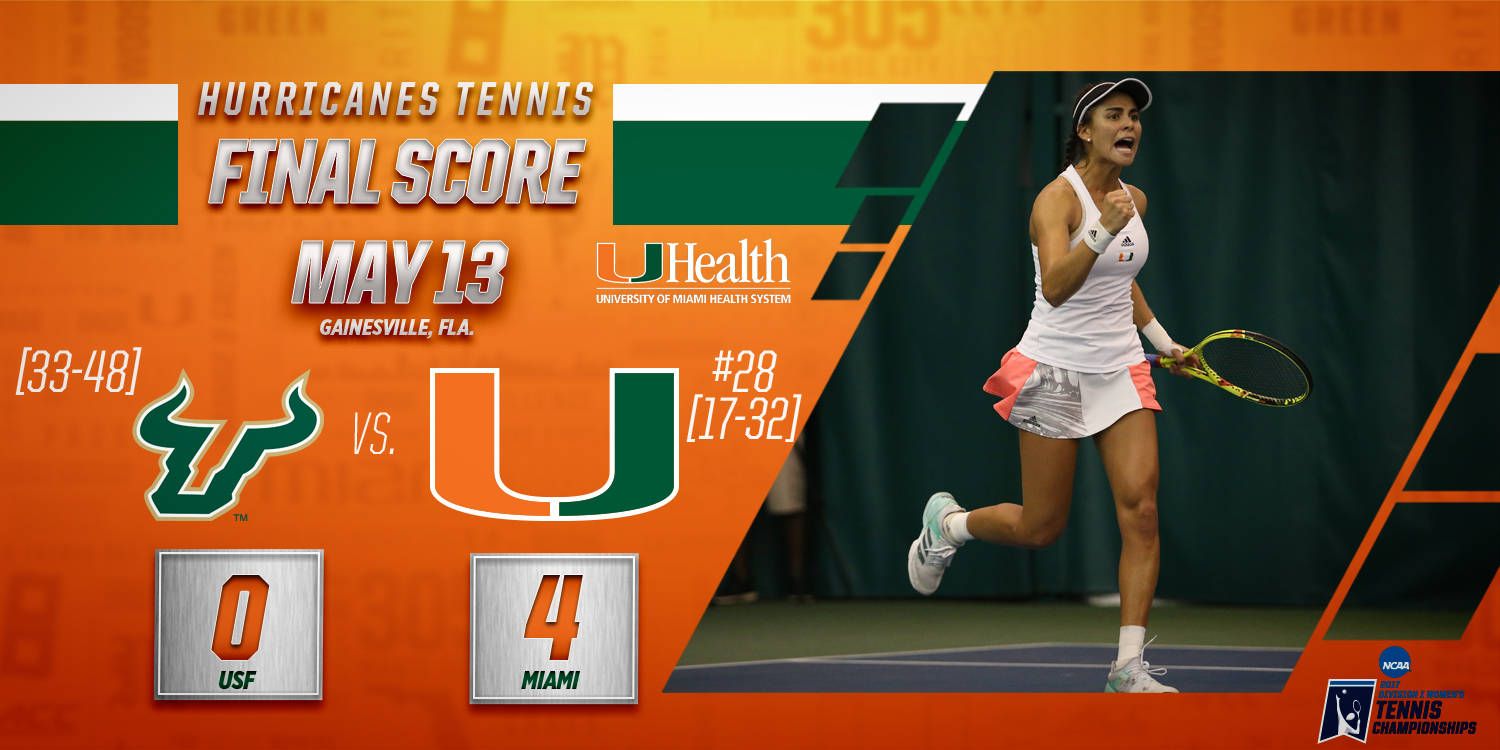@CanesWTennis Blanks USF, 4-0, in NCAA Round of 64