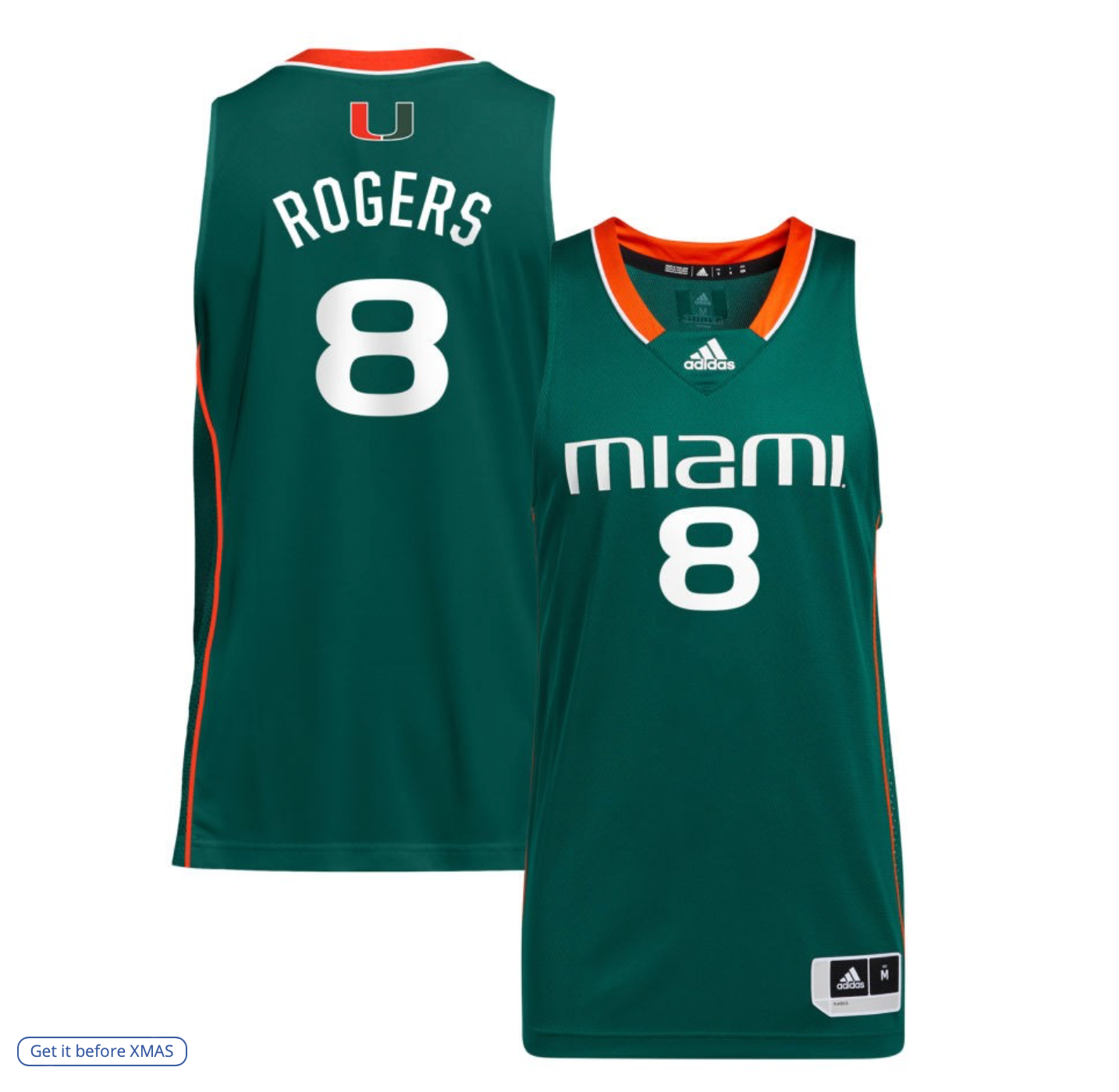 adidas Green Miami Hurricanes Women's Basketball Jersey