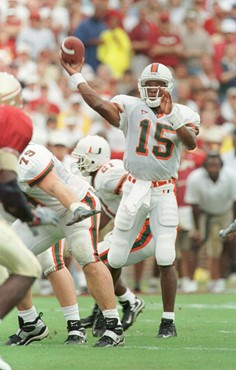 Kenny Kelly tossed for 370 yards - the most ever by a UM quarterback against FSU - in Tallahassee in 1999.