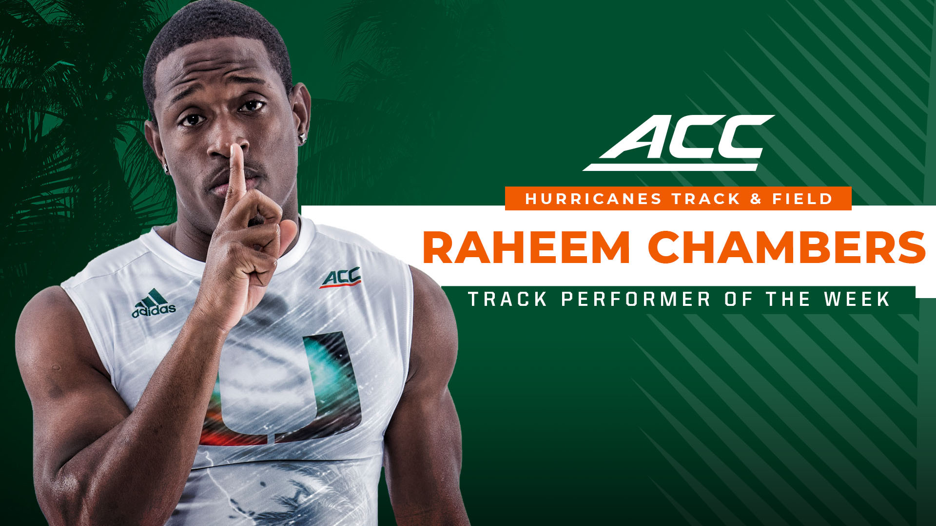 Chambers Named ACC Men's Track Performer of the Week