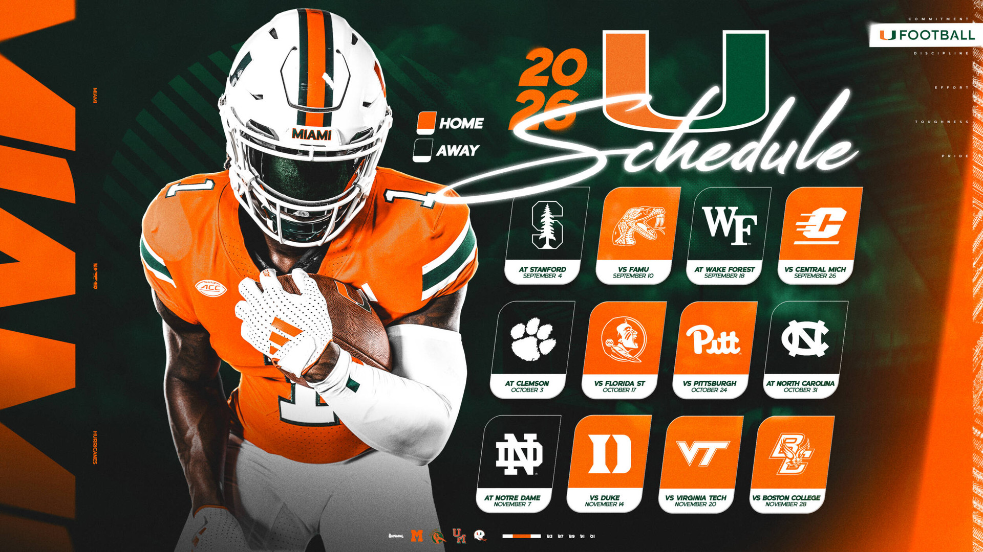 Hurricanes Release 2026 Football Schedule
