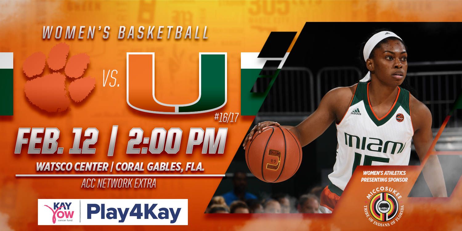 @CanesWBB Hosts Clemson in Play4Kay Game