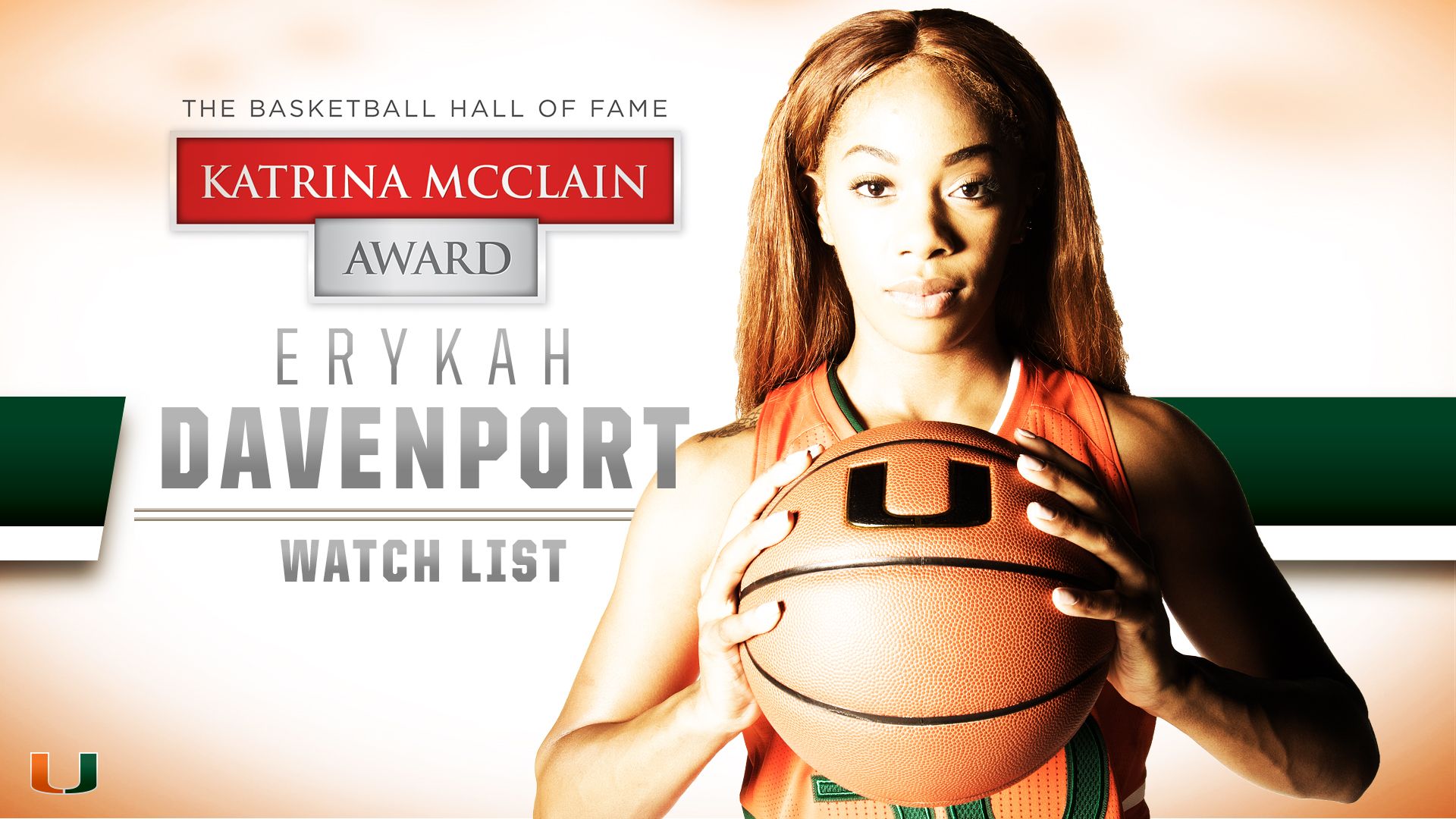 Davenport on Katrina McClain Award Watch List