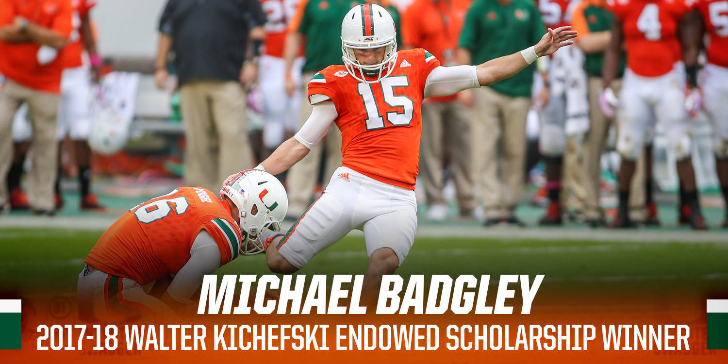 Badgley Earns UMSHoF's Kichefski Scholarship