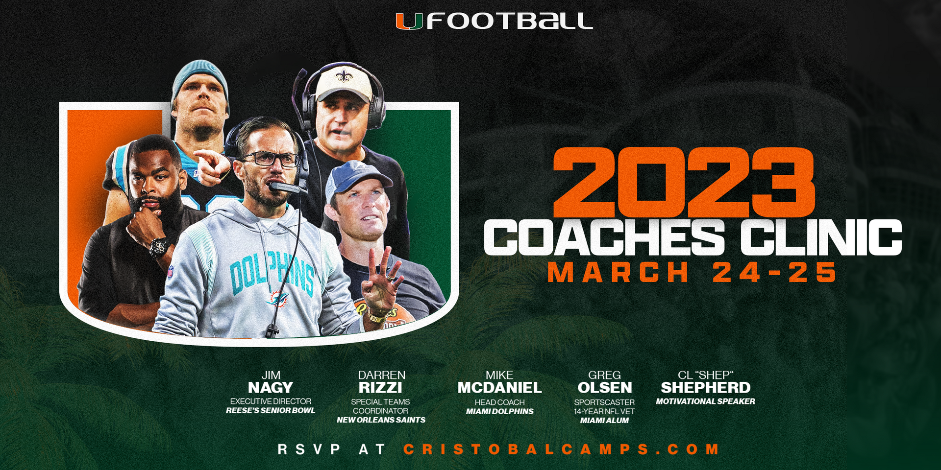 Register for Football Coaches Clinic: March 24-25