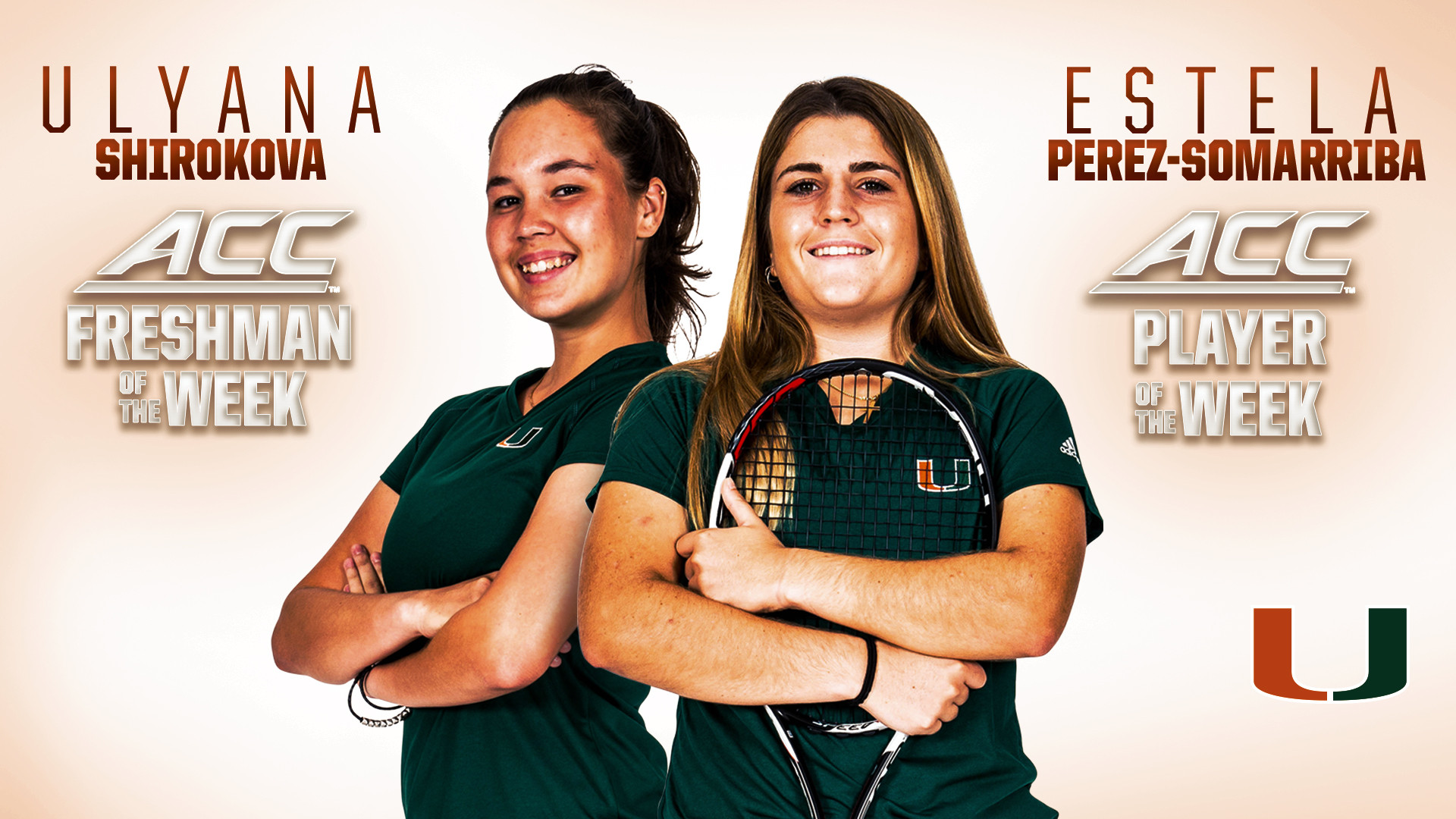 Shirokova, Perez-Somarriba Repeat as ACC Weekly Honorees