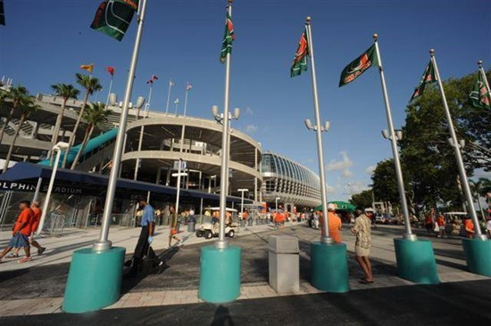 Charleston Southern University versus the University of Miami Hurricanes at the inaugural game at Dolphin Stadium on August 28, 2008. Photo by Steven...