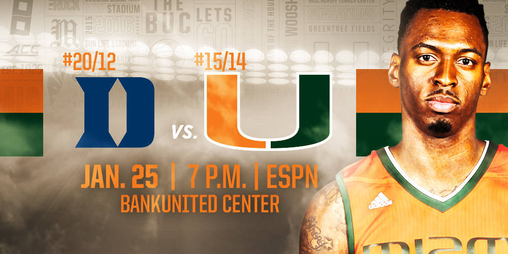 Game Day: #20/12 Duke at #15/14 Miami