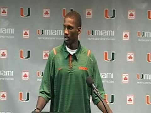 9.19.10 Hurricanes' QB Jacory Harris Speaks to the Media