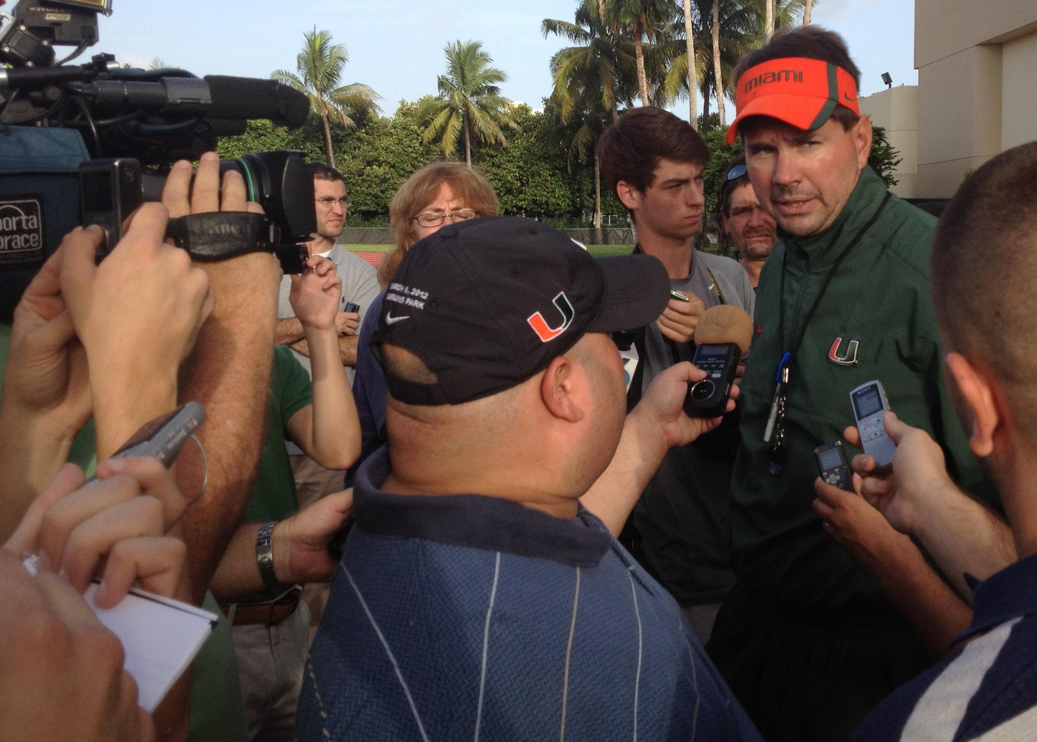 Canes Practice in Full Pads for First Time