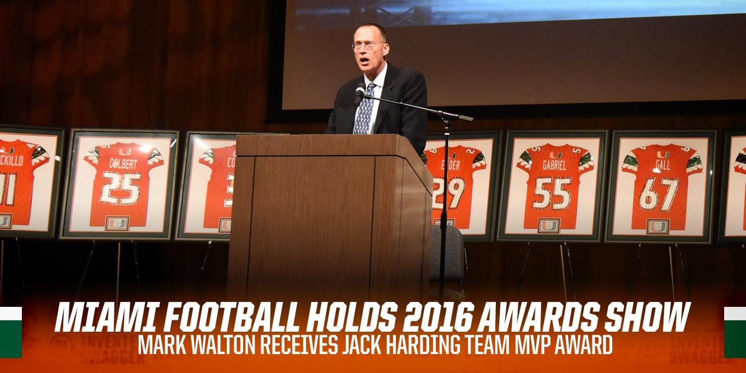 Miami Football Holds 2016 Awards Show