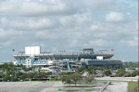 Dolphin Stadium home of the University of Miami Hurricanes on 10/25/08