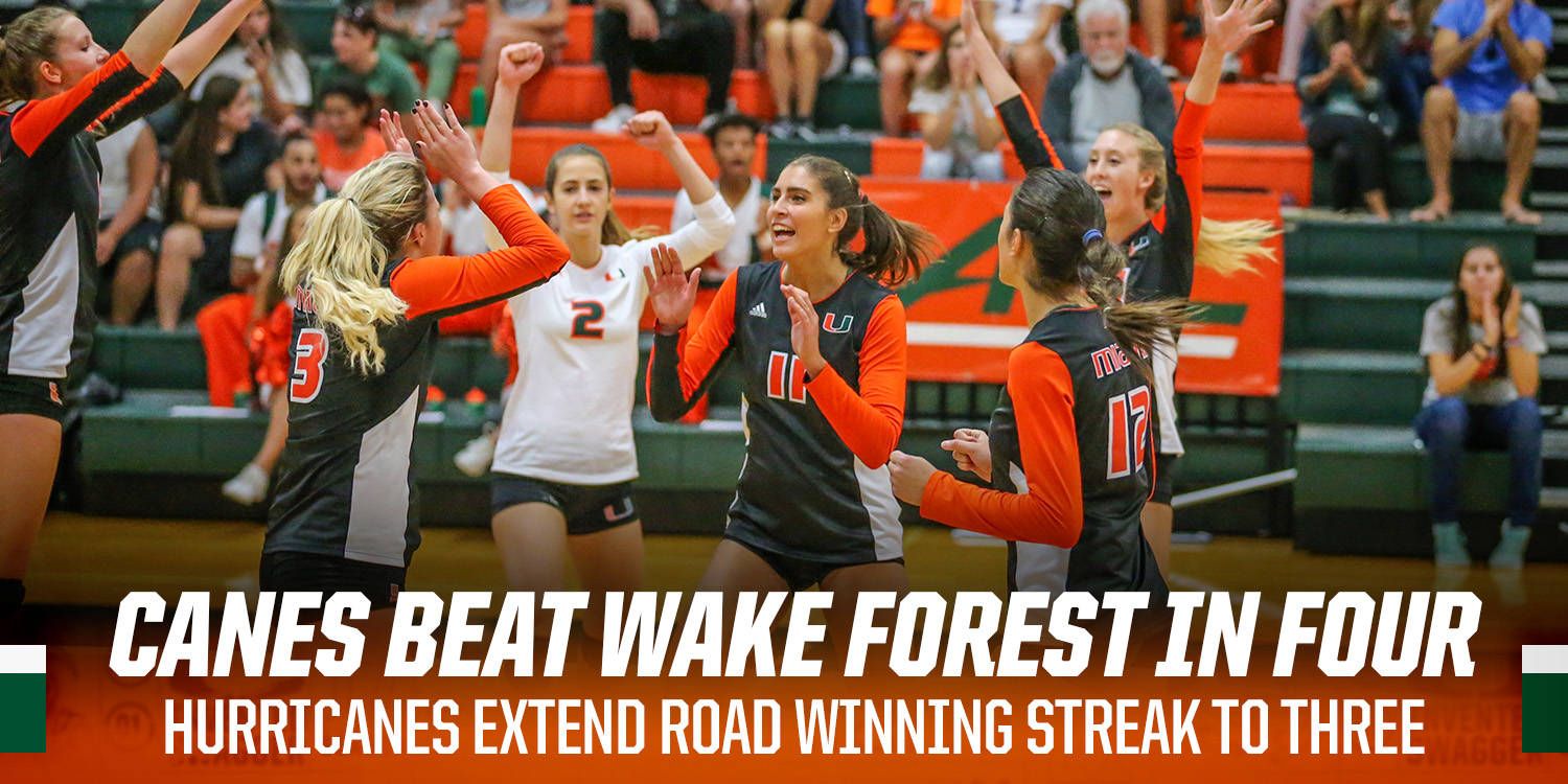 @CanesVB Bests Wake Forest in Four Sets