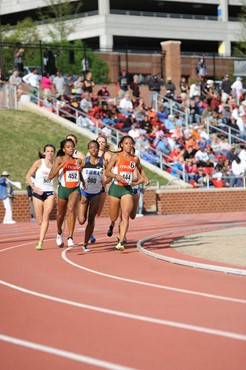 Alaine Tate and Taneisha Cordell at 2013 ACC Outdoor Championships