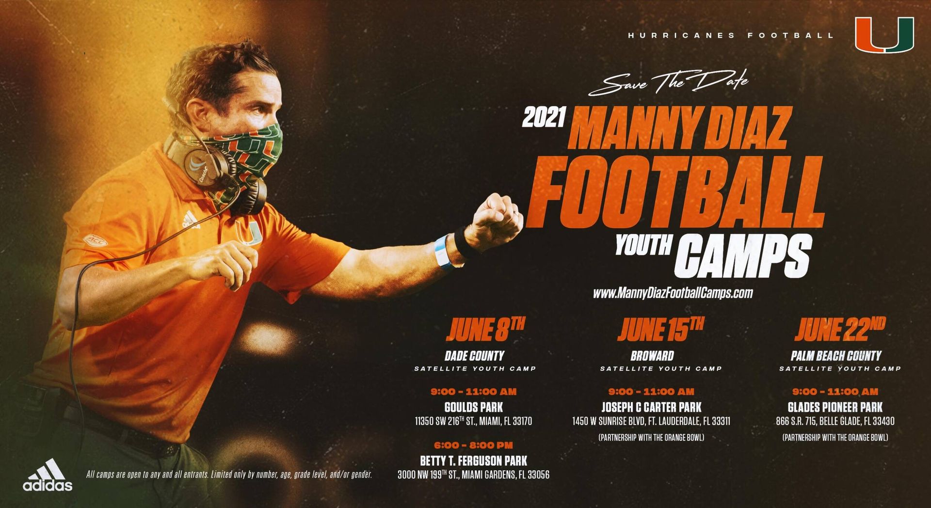 First Manny Diaz Youth Camps Set for June 8