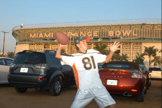 University of Miami Hurricane fans tailgate one final time before a game between the Miami Hurricanes and the Virginia Cavaliers at the Orange Bowl on...