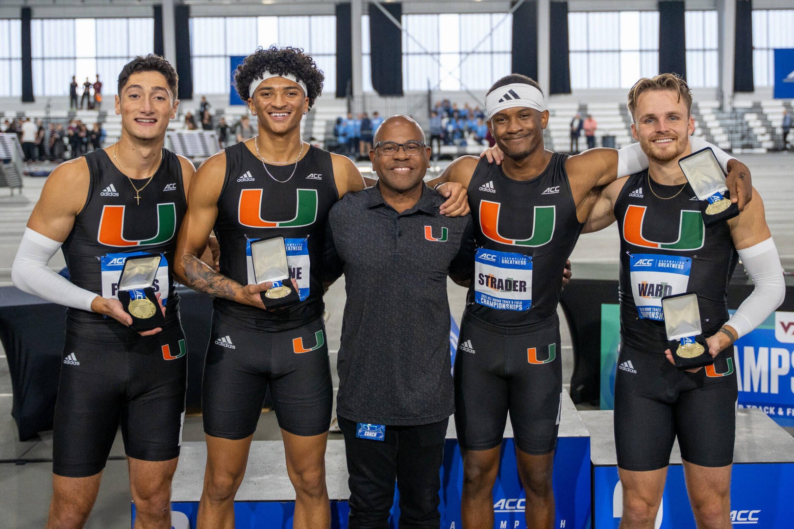 Men’s 4x400m Relay Wins Gold; Three School Records Fall at ACC Indoor Championships Men’s 4x400m Relay Wins Gold; Three School Records Fall at ACC Indoor Championships