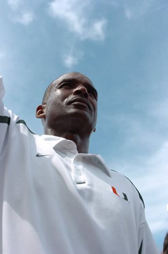 University of Miami head coach Randy Shannon waives to the fans after the game against Marshall University. The Canes beat the Thundering Herd by a...