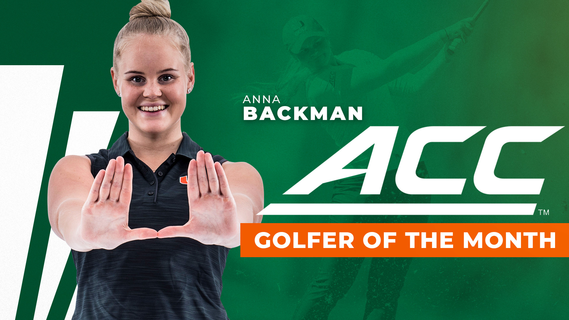 Backman Named ACC Golfer of the Month