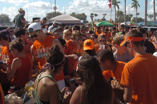 Tailgating at SunLife Stadium before a game against the University of South Florida Bulls at Sun Life Stadium on November 17, 2012. Photo by Steven...