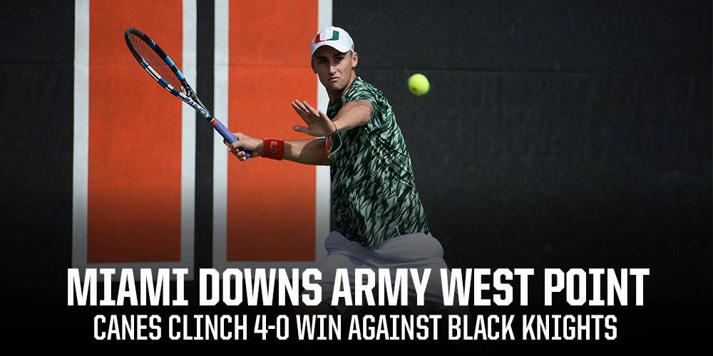 @CanesMen'sTennis Takes Down Army West Point