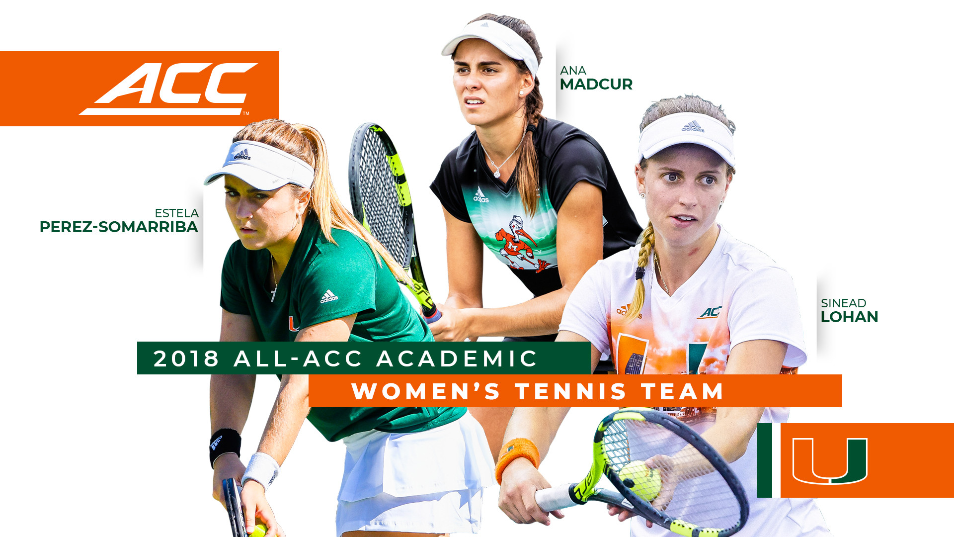 Three Canes Selected to All-ACC Academic Team