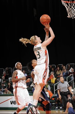 2011 Miami Hurricanes Women's Basketball vs Georgetown - Stefanie Yderstrom