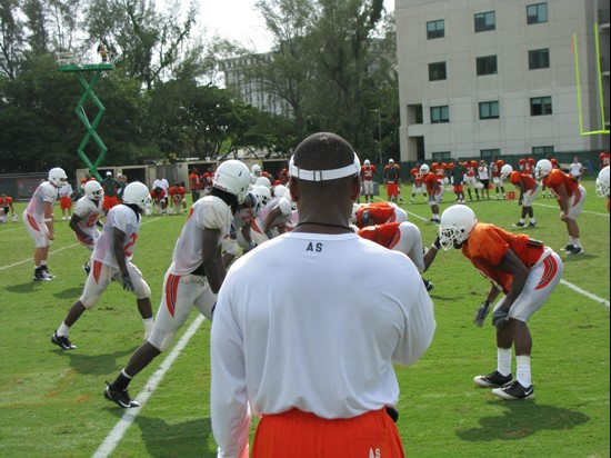 Andreu Swasey looks on at practice Thursday morning at the Greentree Practice Fields.