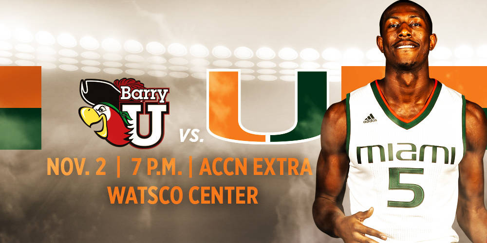 Barry vs. Miami - Nov. 2 - 7 p.m.