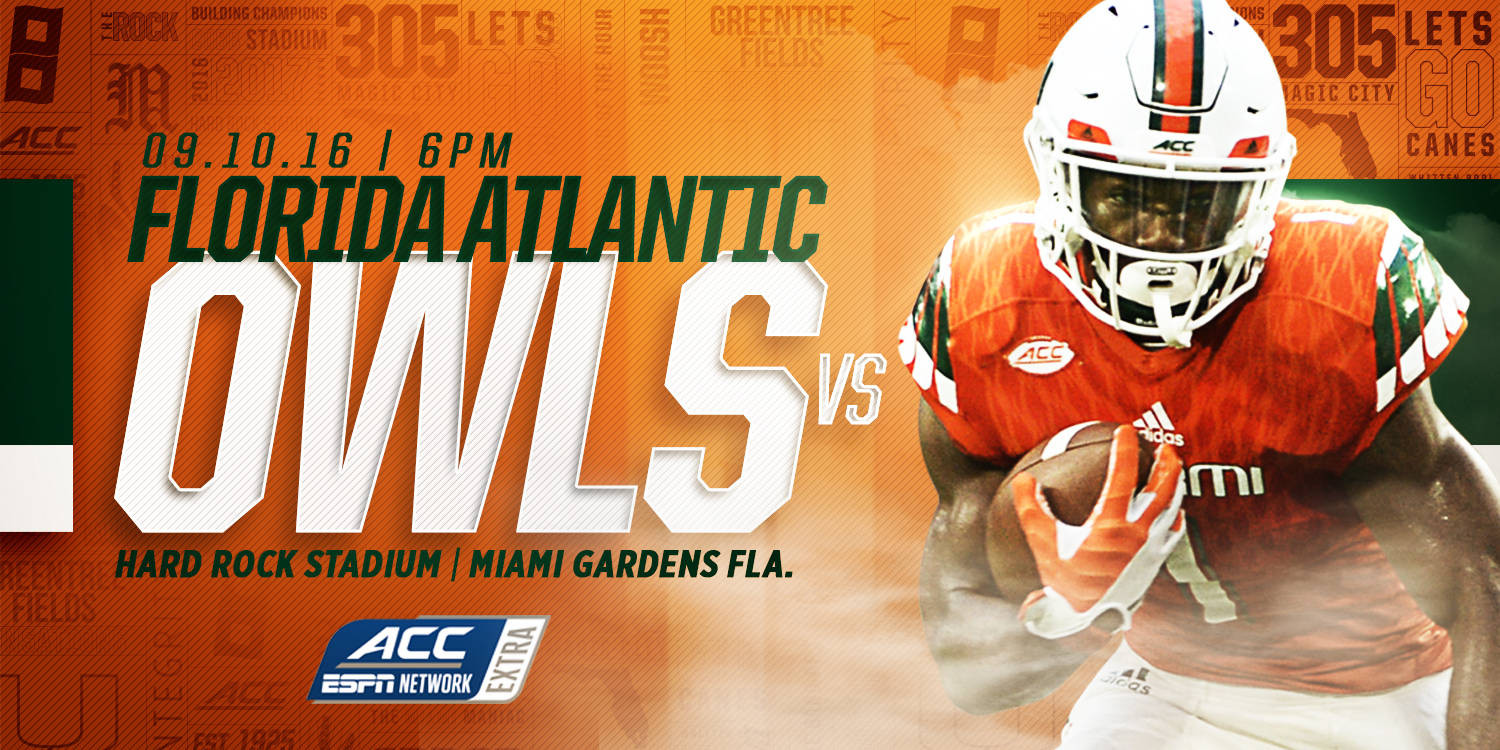 No. 25 @CanesFootball Hosts FAU