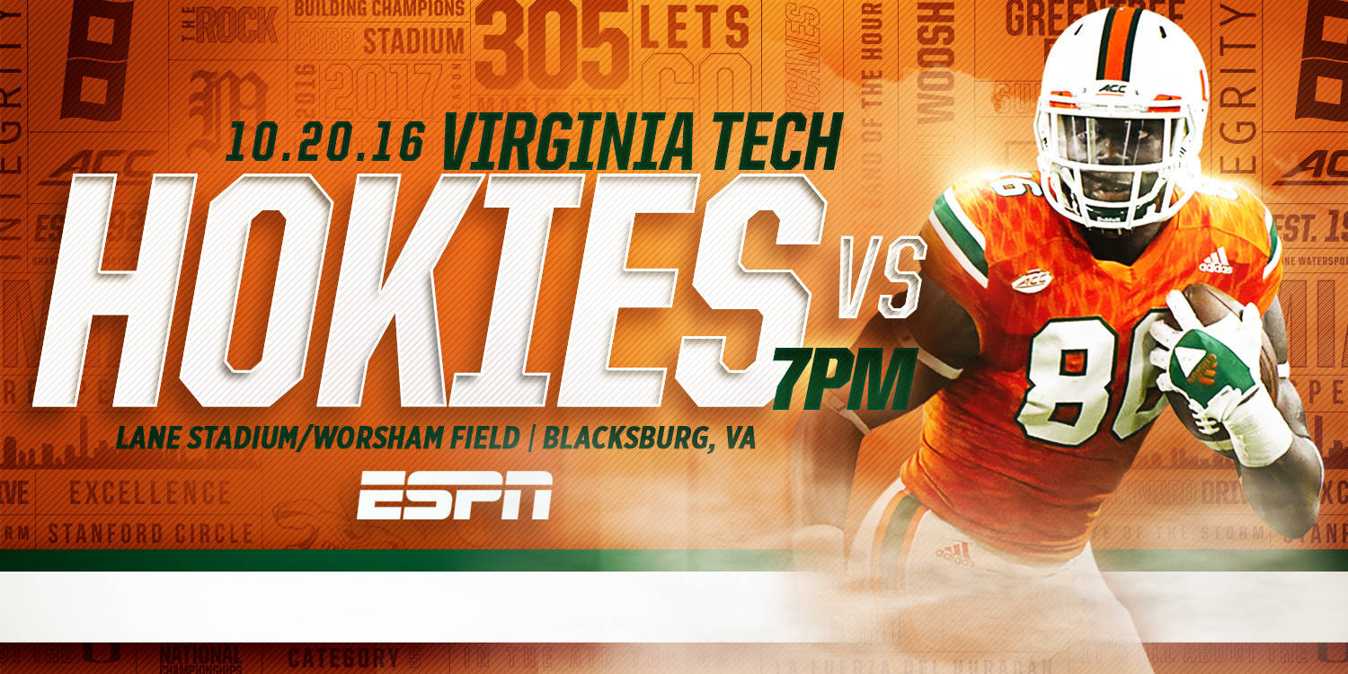 Football to Play Virginia Tech Thursday Night