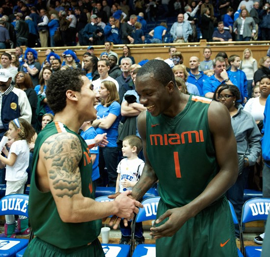 05 February 2012   Miami vs. Duke, from Cameron Indoor Stadium in Durham, NC.