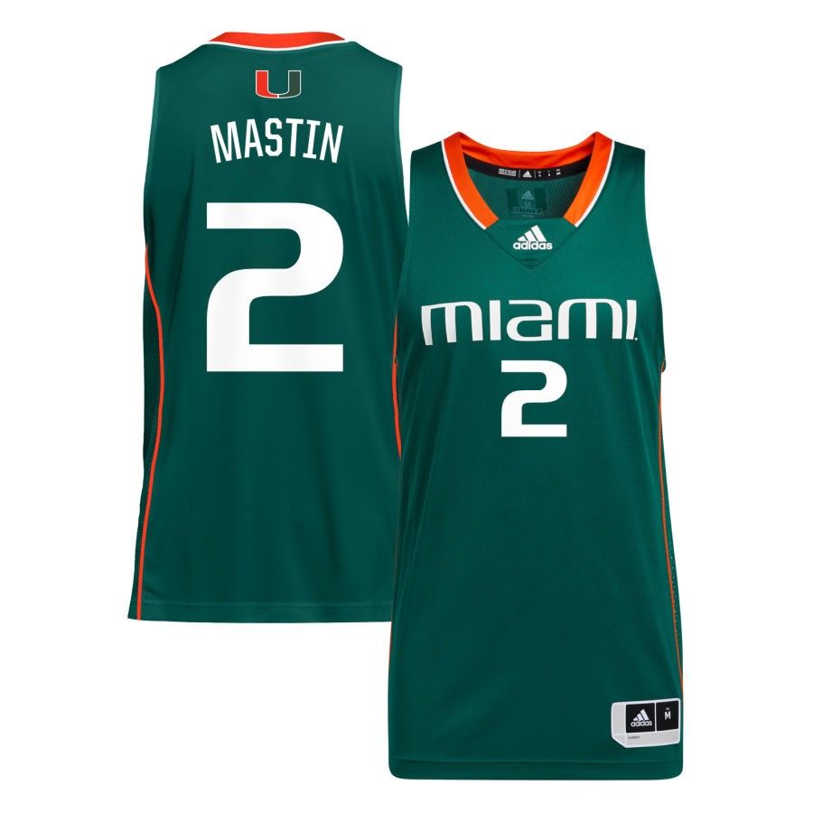 adidas Green Miami Hurricanes Men's Basketball Jersey