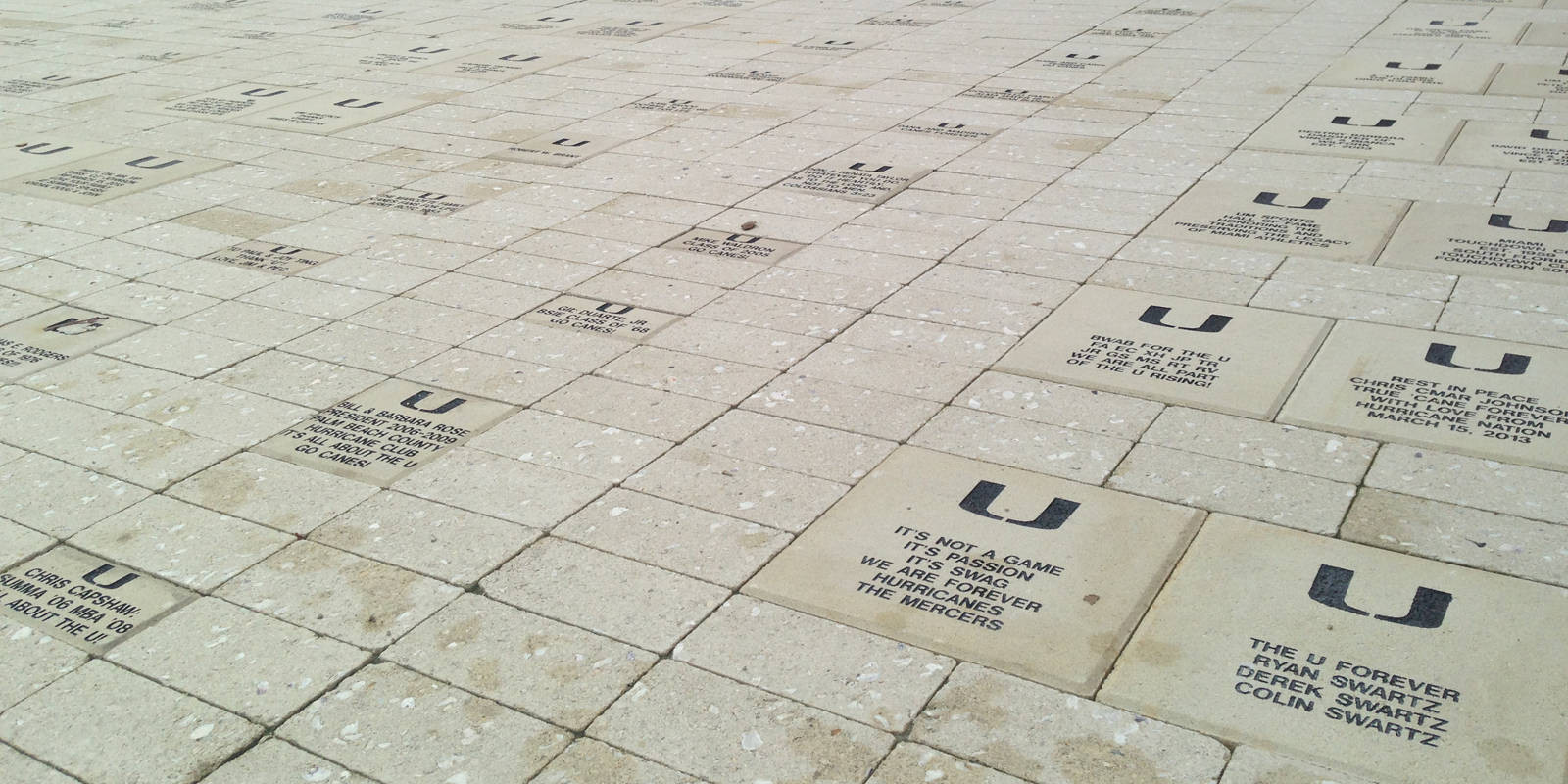 First Set of Champions Plaza Bricks Installed