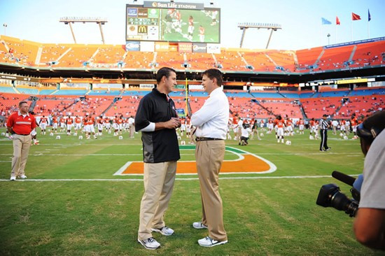 2011 Miami Hurricanes Football vs Ohio State Al Golden Luke Fickell