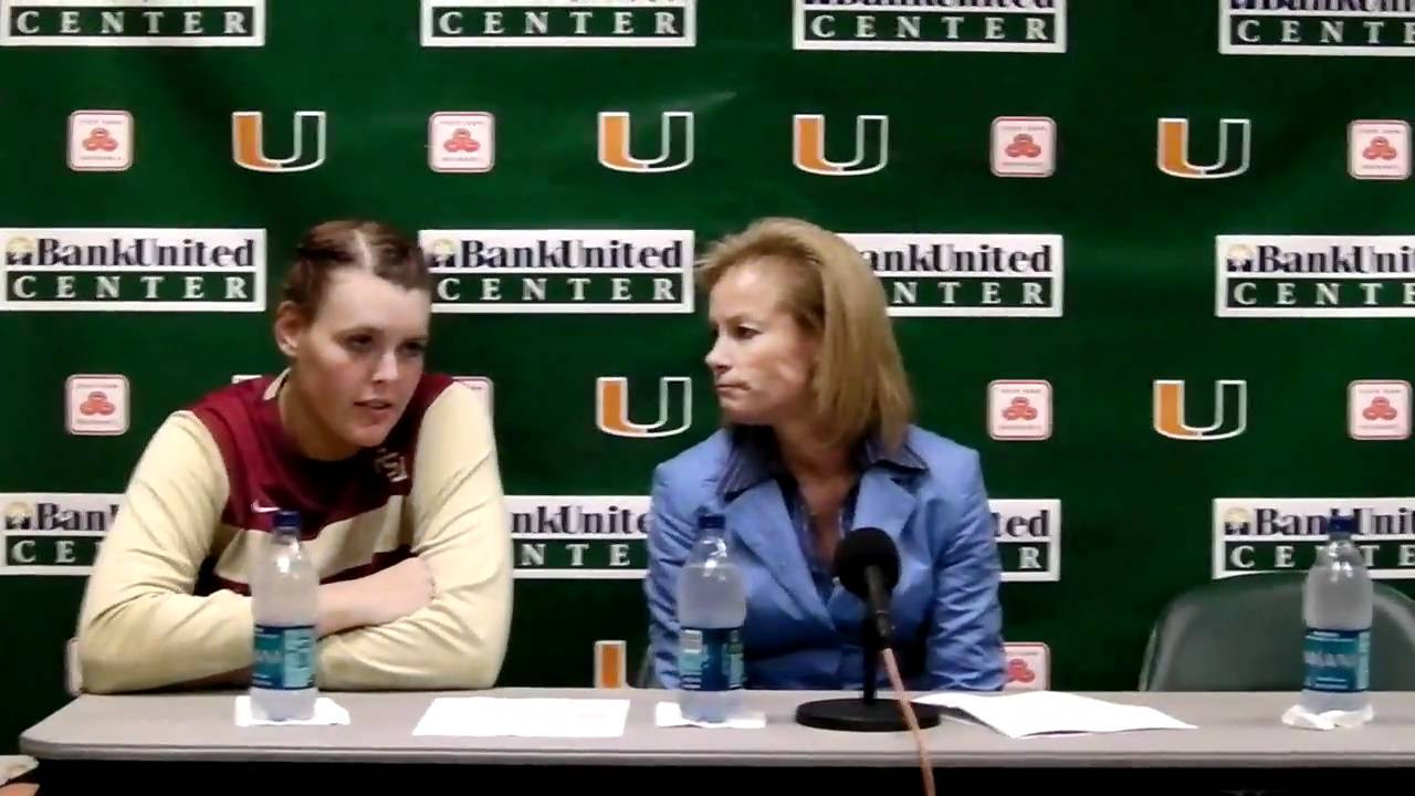 2/24/11 - Florida State: Coach Sue Semrau, Cierra Bravard